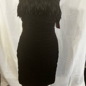 NWT JS Collection Black Strapless Dress Size 4